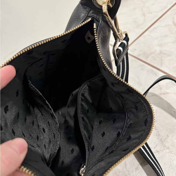 Kate Spade Black Crossbody Bag with Striped Strap - Picture 5 of 11